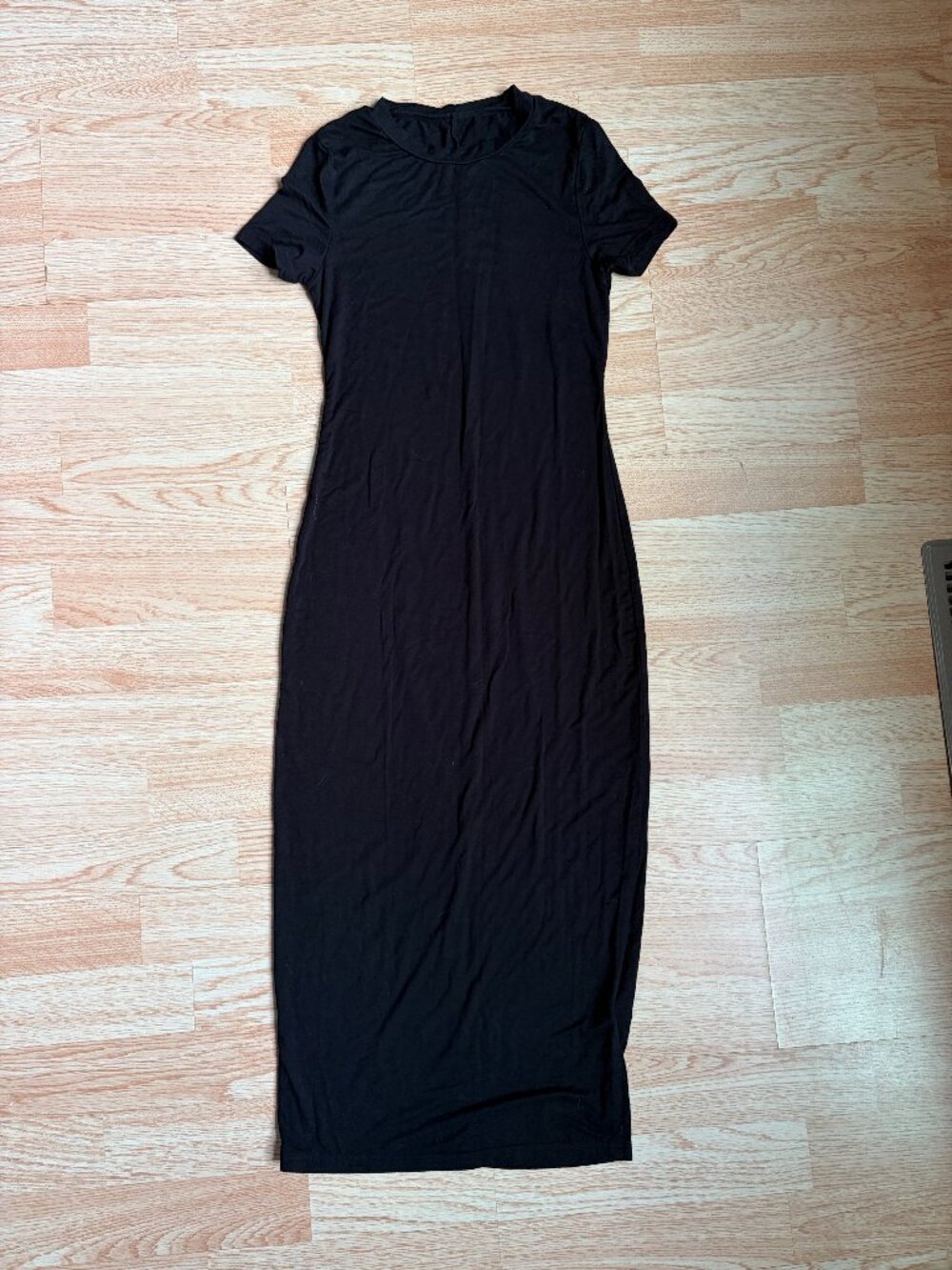 Dazy Black Bodycon Maxi Dress with Slit